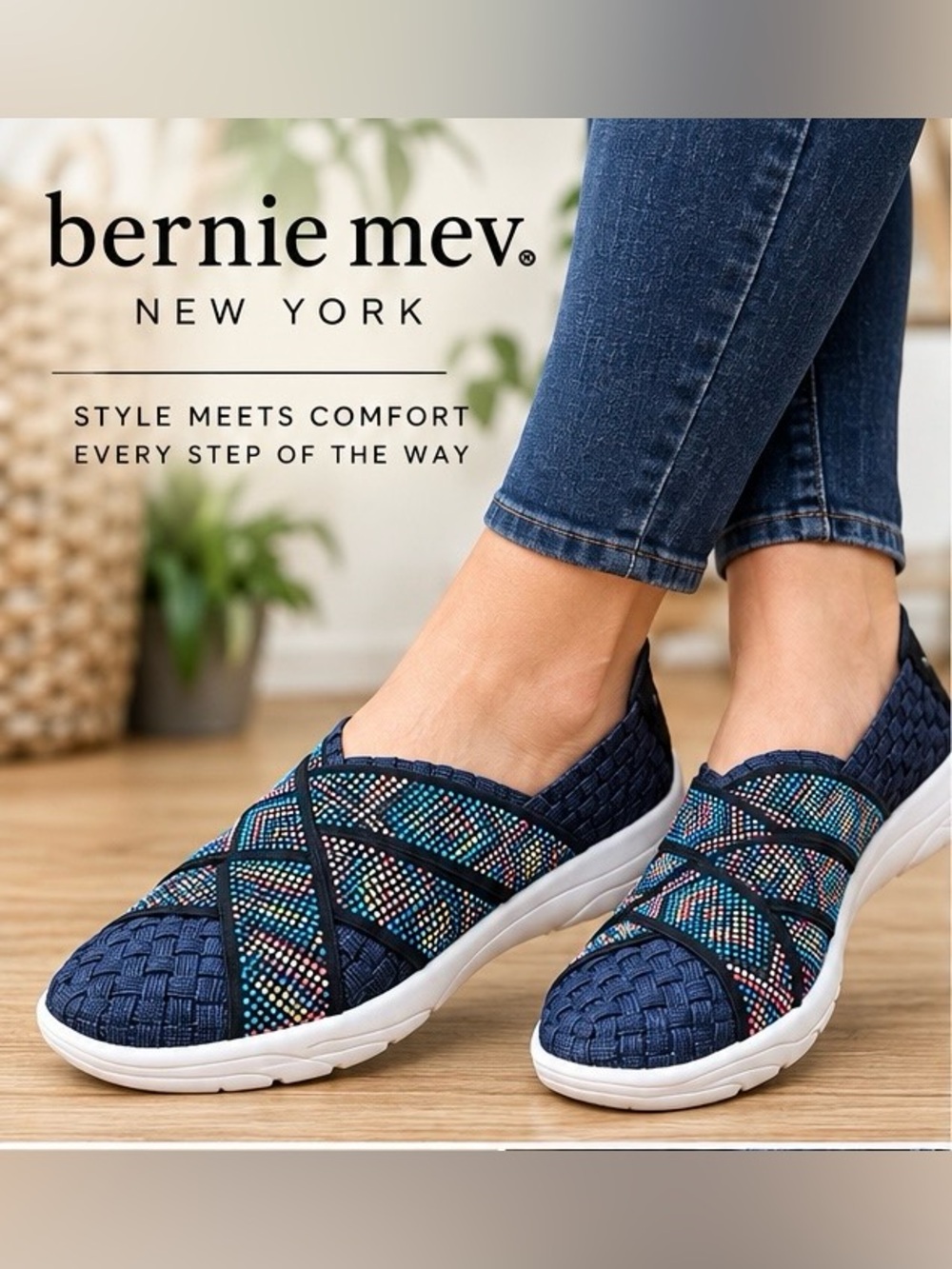 Bernie Mev Rigged Dare Slip-On Shoes Navy Multi